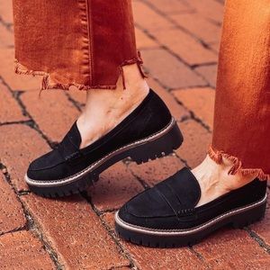 Jelly pop loafers black suede